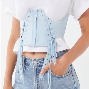 FOR LOVE AND LEMONS blue underbust corset